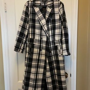 Halogen plaid check coat